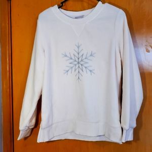 Snowflake polyester sweatshirt